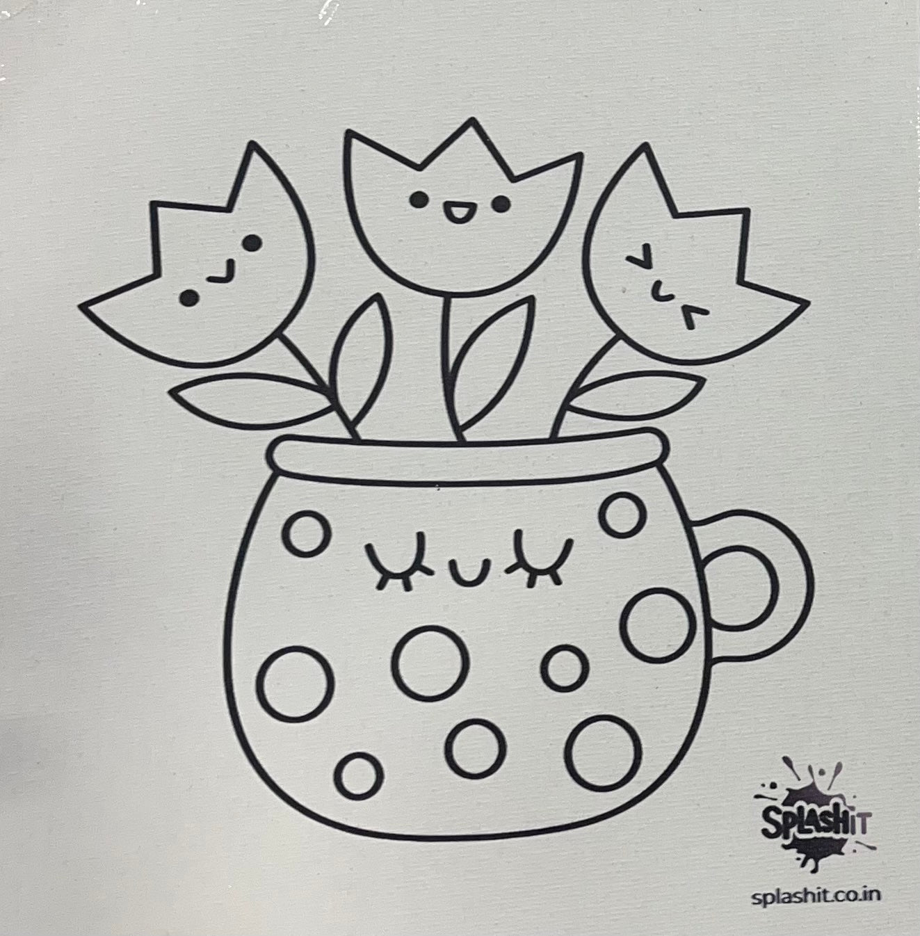 Acrylic Art Kit - Pre Outlined Canvas