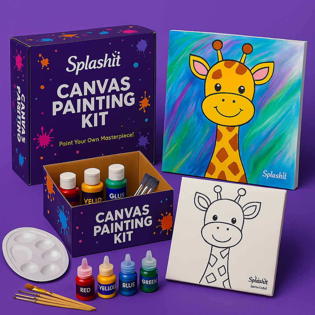 Acrylic Art Kit - Pre Outlined Canvas
