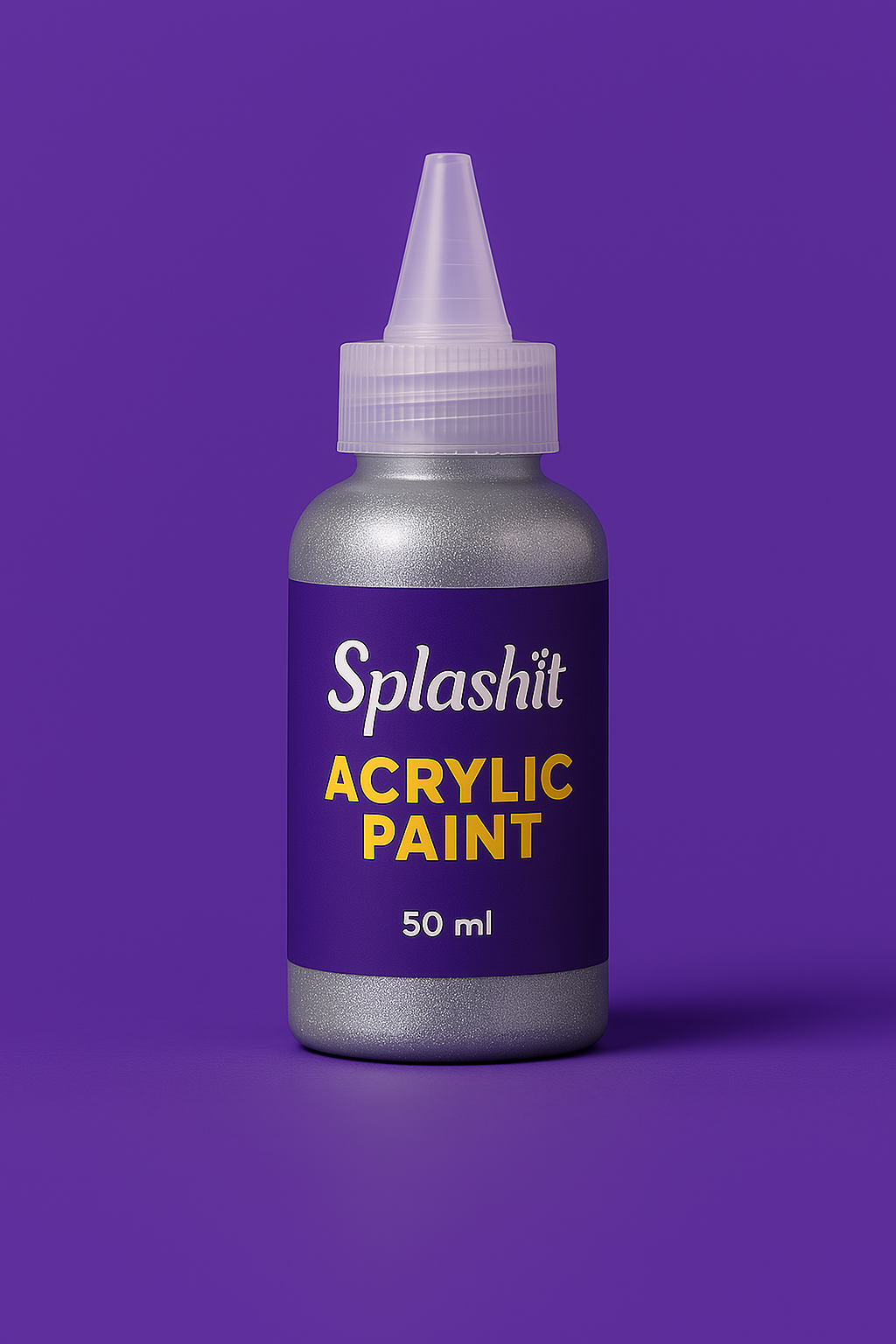 Silver Colour Acrylic Bottle