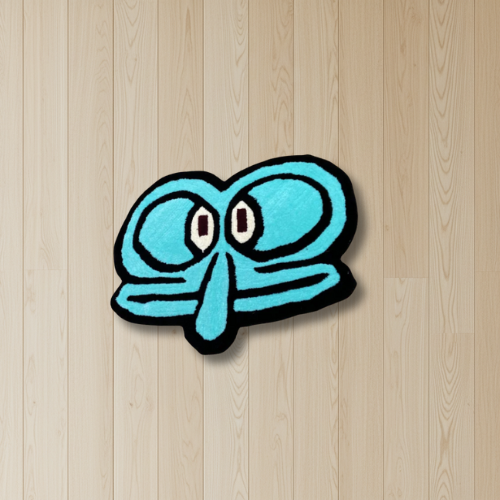 Squashed Squidward SpongeBob Rug
