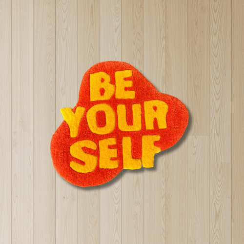 Be Yourself Sign Rug