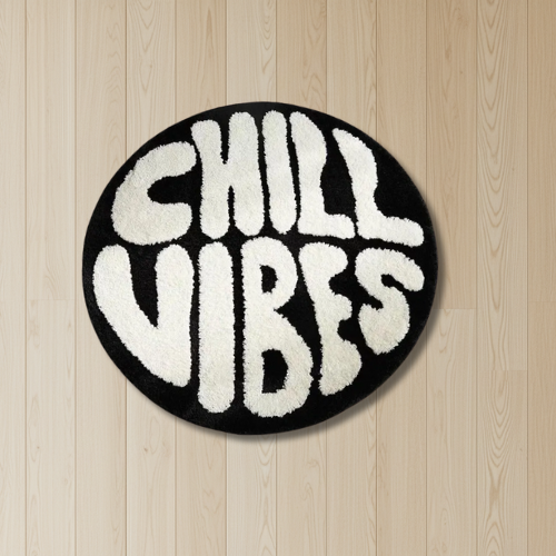 Chill Vibes Sign Rug